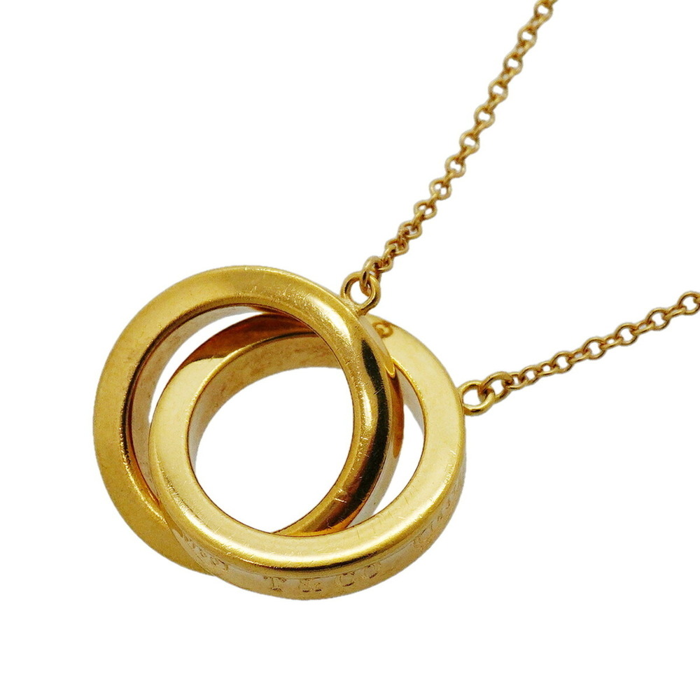 Tiffany & Co. Necklace 1837 Interlocking 18K Yellow Gold Women's